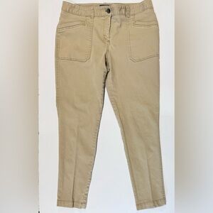 Van Heusen Khaki Pants Women Size 8 Slim Tapered Stretch Work Casual Beige